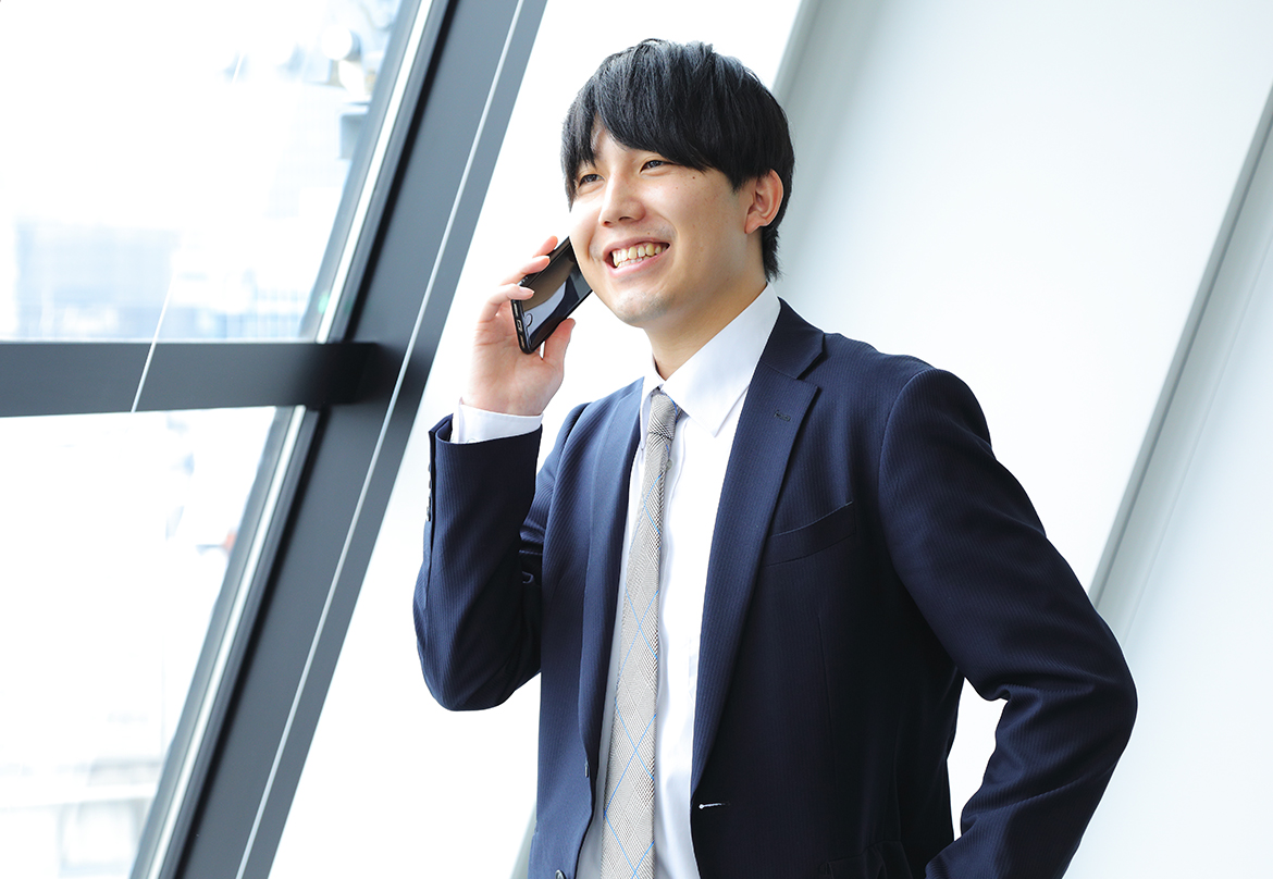 幅広いエリアを任される仕事だから、<br />
出張でいろいろなところに行けるのが楽しい